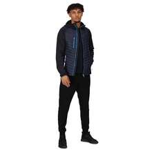 Mens Navigate Quilted Hybrid Jacket (Navy/French Blue) - Navy/French Blue - View 4