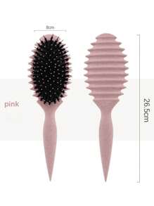 1 pieza Cepillo de peinar con punta curvada, el cepillo rizado definitivo para el cabello rizado de hombres y mujeres, reduce el tirón y la separación del rizo, perfecto para estudiantes universitarios, regalos para la escuela secundaria, para cualquier tipo de cabello, peinado. - Multicolor - Ver 8