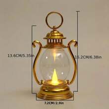 Lámpara de vela retro, luz de ambiente LED sin llama colgante para Halloween, decoración de fiesta de Navidad, cumpleaños, decoración de Ramadán, lámpara de aceite de vela, regalo decorativo atmosférico