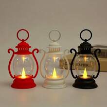 Lámpara de vela retro, luz de ambiente LED sin llama colgante para Halloween, decoración de fiesta de Navidad, cumpleaños, decoración de Ramadán, lámpara de aceite de vela, regalo decorativo atmosférico