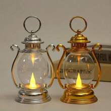 Lámpara de vela retro, luz de ambiente LED sin llama colgante para Halloween, decoración de fiesta de Navidad, cumpleaños, decoración de Ramadán, lámpara de aceite de vela, regalo decorativo atmosférico