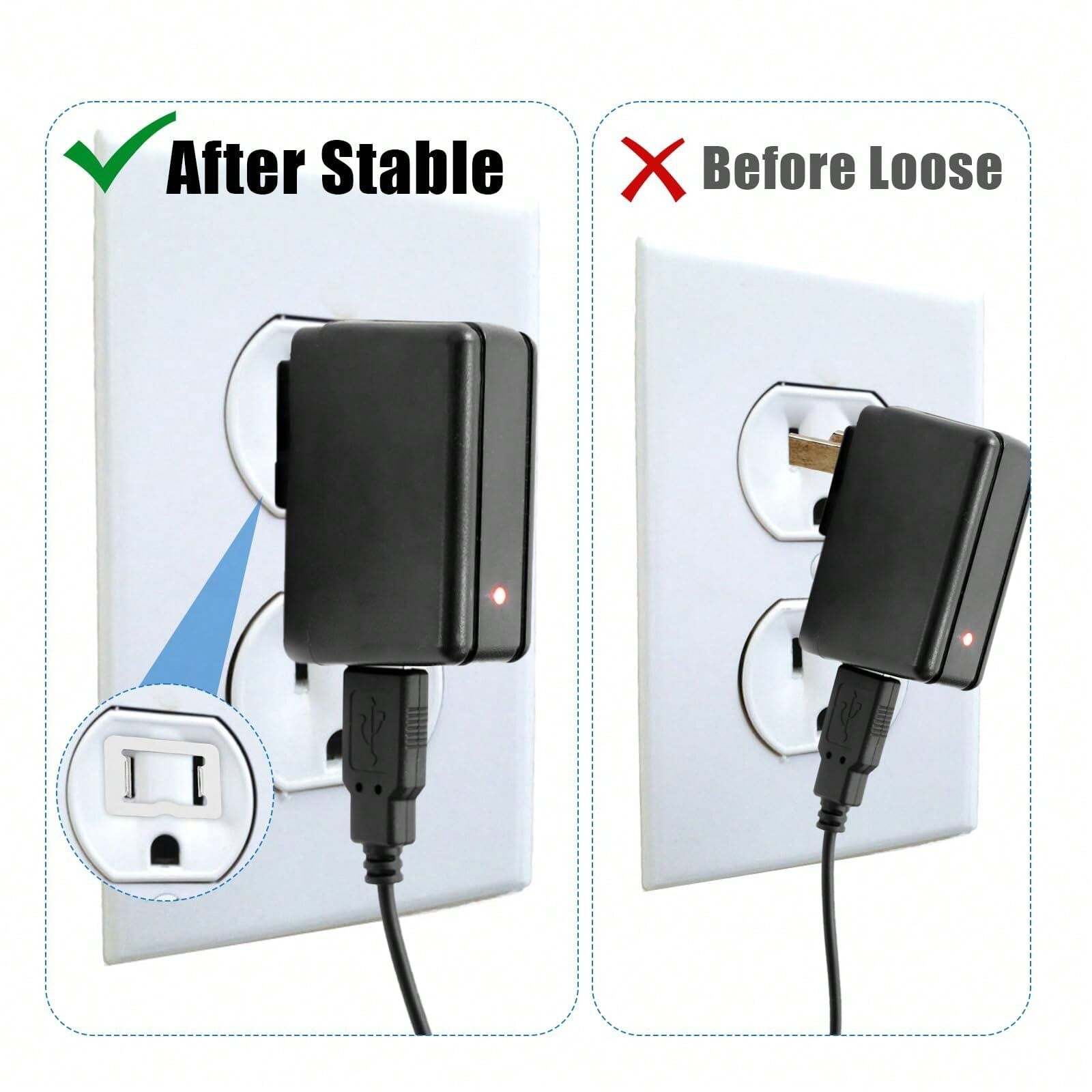 2pcs Socket Grip Clip, Securely Hold Loose Outlets And Keep Power Plugs