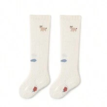 1 Pair Kids Long Tube Socks, Cute Cartoon Design, Warm & Heat Retaining, Autumn/Winter - Multicolor - View 8