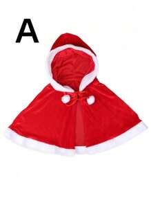 1 件圣诞斗篷化妆舞会披风，成人红色斗篷服装 - 紅色 - 查看 5