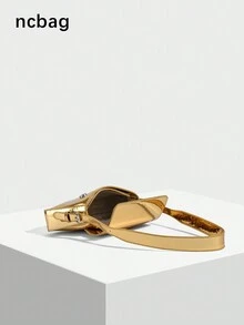 1 chiếc túi đeo vai bằng da PU màu trơn bóng cho nữ, túi đeo chéo thời trang, đựng vừa điện thoại, ví đựng mỹ phẩm, phù hợp với phụ nữ trưởng thành - Nhiều màu - Xem 8