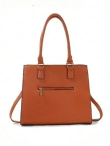 Large Capacity Women Shoulder Bag, Versatile Crossbody Bag - 紫紅色 - 查看 5