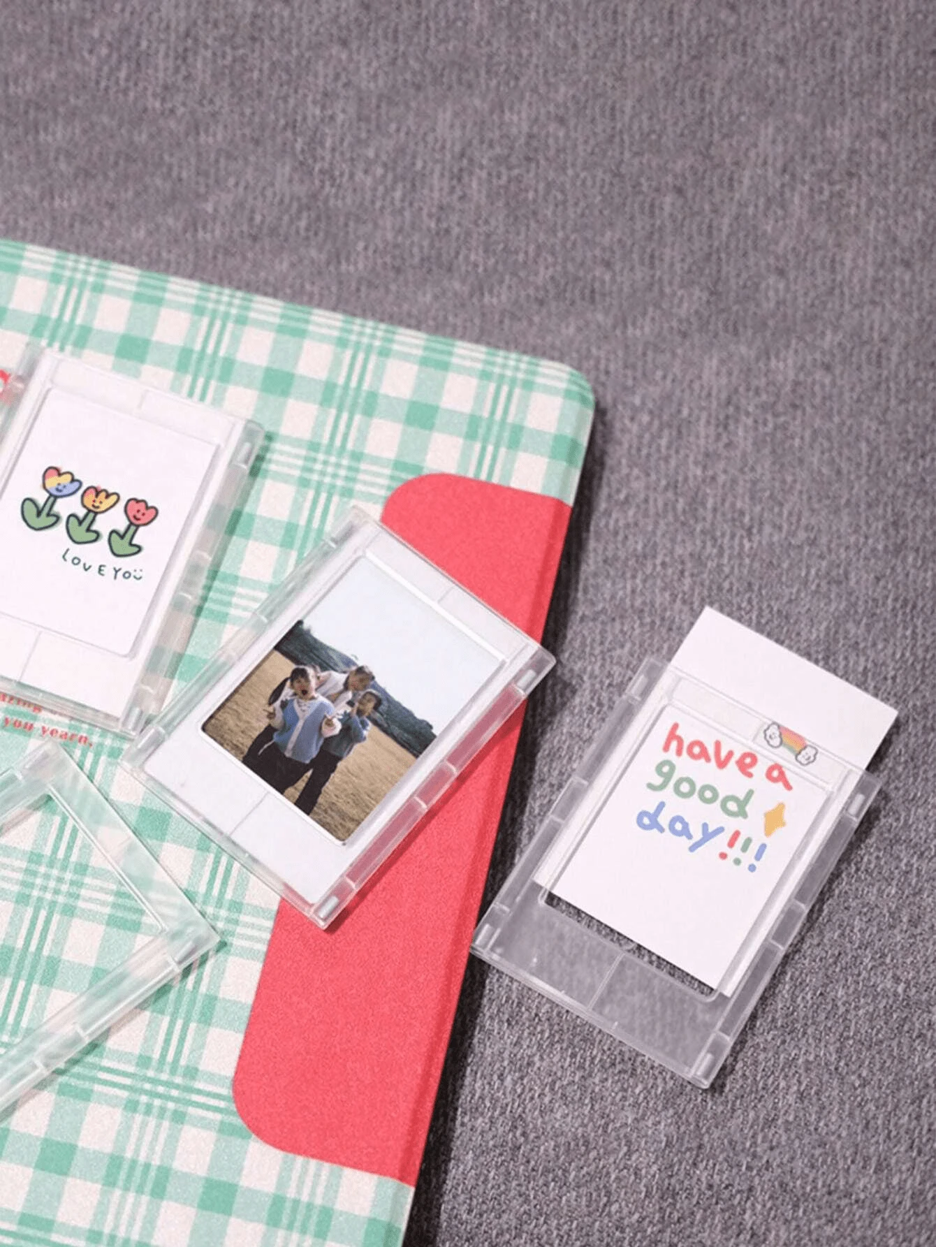 1pc Photo Frame Refrigerator Display Shelf, Acrylic