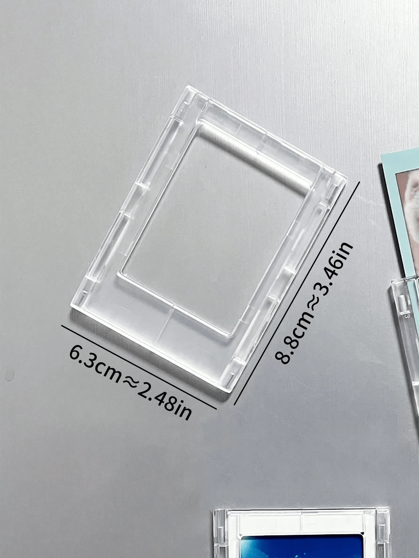 1pc Photo Frame Refrigerator Display Shelf, Acrylic