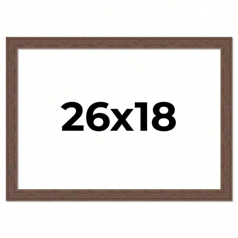 Marco de fotos de madera de granero de 26x18 pulgadas de Custompictureframes.Com con 6 acabados disponibles: gris, marrón, blanco y negro, con protección UV de acrílico - Marrón - Ver 1