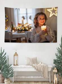 1pc Custom Tapestry Personalized Backdrop With Your Photo, Tapestry For Room Decor, Wall Art Decor,Best Gifts For Friends Birthday Graduation,Home Harmony