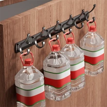 1pc Heavy Duty Aluminum Alloy Wall Mounted Clothes Hooks, No Drilling Needed, Suitable For Entryway, Closet, Kitchen, Bathroom Storage