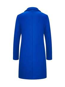 Men Solid Color Overcoat Autumn, Male Fashion Trench Coat