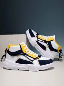 Herren High-Top Anti-Rutsch Vielseitige Casual Fashion Sport Sneakers Skateboardschuhe, Geeignet Für Teenager, Sommer Casual, Outdoor, Sport, Reisen, Abschlussfeier, Geburtstagskleid Zubehör