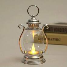 Lámpara de vela retro, luz de ambiente LED sin llama colgante para Halloween, decoración de fiesta de Navidad, cumpleaños, decoración de Ramadán, lámpara de aceite de vela, regalo decorativo atmosférico