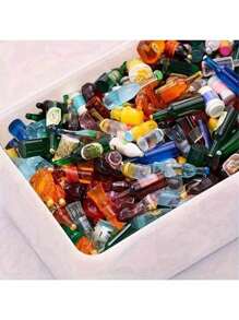 5个随机迷你荧光仿真酒瓶，DIY产品，微型树脂工艺品，微型景观人物，酒吧装饰，房间装饰，汽车装饰 - 彩色 - 查看 7