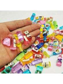 5个随机迷你荧光仿真酒瓶，DIY产品，微型树脂工艺品，微型景观人物，酒吧装饰，房间装饰，汽车装饰 - 彩色 - 查看 2