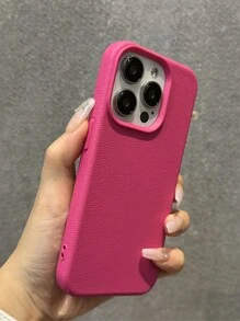 简约高档皮革纹理手机壳适用于 17 Pro Max/17 Pro/17 Air/17/16 Pro Max/16 Pro/16/16 Plus/16e/15/15 Pro Max/15 Pro/15 Plus/11/12/13/14 Pro Max/XS/XR/11 Pro/11 Pro Max/12 Pro/12 Pro Max/13 Pro/13 Pro Max/7 Plus/14 Pro/14 Pro Max/14 Plus/7 Plus/8 Plus/8/SE2，男女创意设计 - 玫紅色 - 查看 7