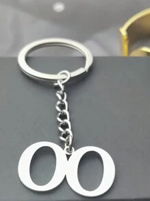 1pc Stainless Steel Lucky Number Personalized Custom Digital Keychain, Suitable For Special Thanksgiving Gifts