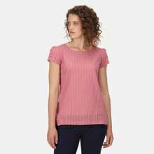 Womens/Ladies Jaelynn Dobby Cotton T-Shirt (Heather Rose) - Hoa hồng thạch nam - Xem 3