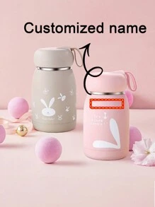 1pc Customized Name Mini Vacuum Insulated Bottle, 320ml/10oz, Portable,Multi-Functional, Reusable,Stainless,Exquisite,Cute,Fashionable,Adorable,High-Quality,Custom,Unique,Personalized,Ideal Gifts For Him,Ideal Gifts For Her,Her,Boyfriend,Girlfriend,Dad,Mom,Family,Friends,Son,Daughter,Kids,Kitchen,Dining Room,Bedroom,Office,Living Room,Home,Tea Room,Brunch-Ready,Festive Calendar