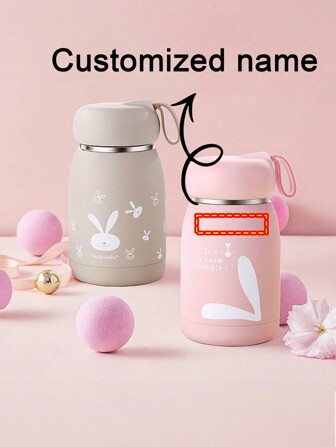 1 pieza Botella aislada al vacío personalizada con nombre, 320ml/10oz, portátil, multifuncional, reutilizable, de acero inoxidable, exquisita, linda, de moda, adorable, de alta calidad, personalizada, única, regalo ideal para él, regalo ideal para ella, novia, novio, papá, mamá, familia, amigos, hijo, hija, niños, cocina, comedor, dormitorio, oficina, sala de estar, hogar, salón de té, lista para fiestas, calendario festivo