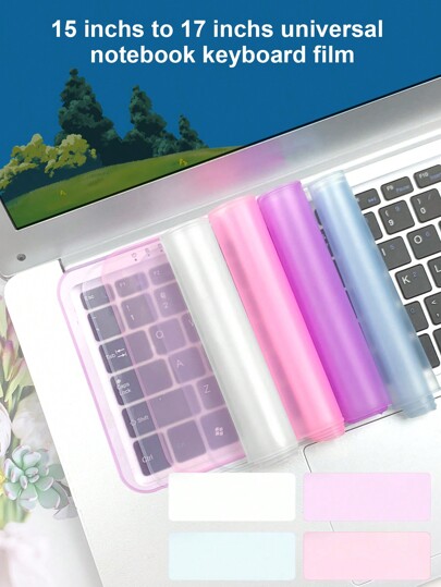 Silicone Laptop Keyboard Cover, 15-17 Inch Keypad Protector Film, Colorful Dust-Proof Keyboard Sleeve, Universal Waterproof Scratch-Resistant Keyboard Protective Film