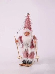 1 件粉色坐立圣诞老人雕像圣诞人物装饰悬挂圣诞树装饰品圣诞老人收藏品、雪橇圣诞老人、送礼圣诞老人、滑雪圣诞老人 - 粉色 - 查看 8