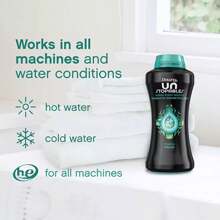 Perlas potenciadoras de perfume Downy Unstopables para lavar, aroma fresco 34 Oz - Azul - Ver 2