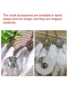 Artificial Feather Pendant Rear View Mirror Decor