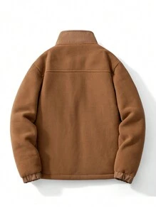 Jaqueta de lã masculina, moletom esportivo casual ao ar livre, estilo simples e moderno de outono e inverno de 2024