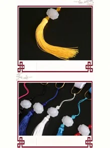 1件羽毛扇，时尚复古精美塑料扇骨羽制作烫金边扇形纯手工可折叠送大号玉莲耳用于演出走秀舞蹈装饰扇 - 彩色 - 查看 6