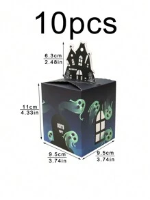 5/10 hộp đựng kẹo/đồ ăn nhẹ Halloween, hộp đựng bánh quy/bánh ngọt, đồ dùng tiệc tùng, hộp đựng quà tặng tiệc Halloween phù hợp cho ngày lễ và tiệc tùng Halloween đồ trang trí Halloween đồ trang trí Halloween nhà tiệc Halloween túi đựng tiệc Halloween tiệc Halloween - Giấy - Xem 15