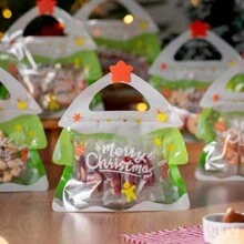 Túi đựng quà Giáng sinh trang trí Giáng sinh 5 chiếc, Túi tự niêm phong, Túi niêm phong, Túi đựng kẹo que quà tặng, Di động, Quà lưu niệm - Nhiều màu - Xem 1