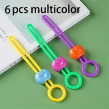 1/3/6/12件三色零食保鲜带创意食品密封圈扣，电线管理线整理器，厨房收纳保鲜工具