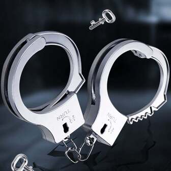 Simulated Handcuffs, Stage Performance Police Chief Catching Thief Role-Playing Props, Fun Party Game Supplies, Holiday Gifts