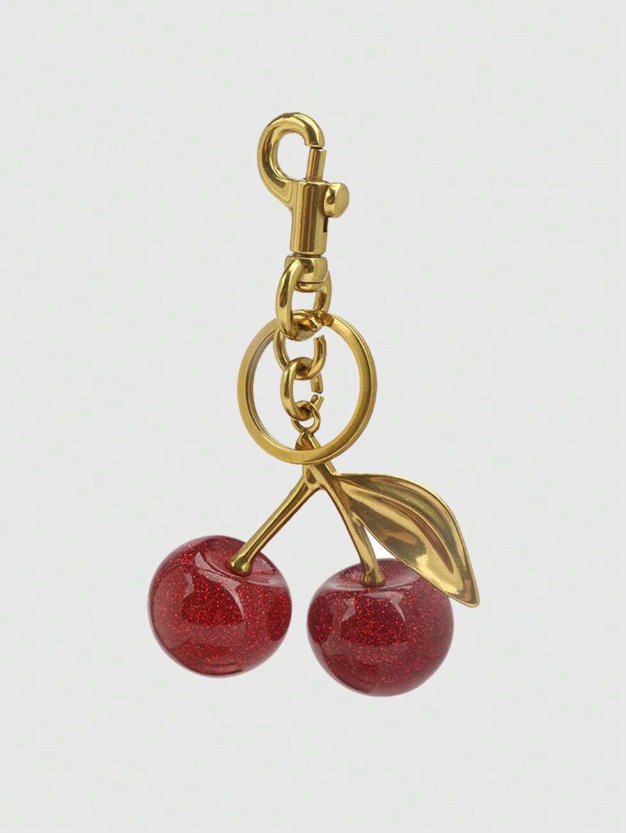 1pc Zinc Alloy Cherry Shape Key Chain Pendant, Casual Cute Bohemian ...