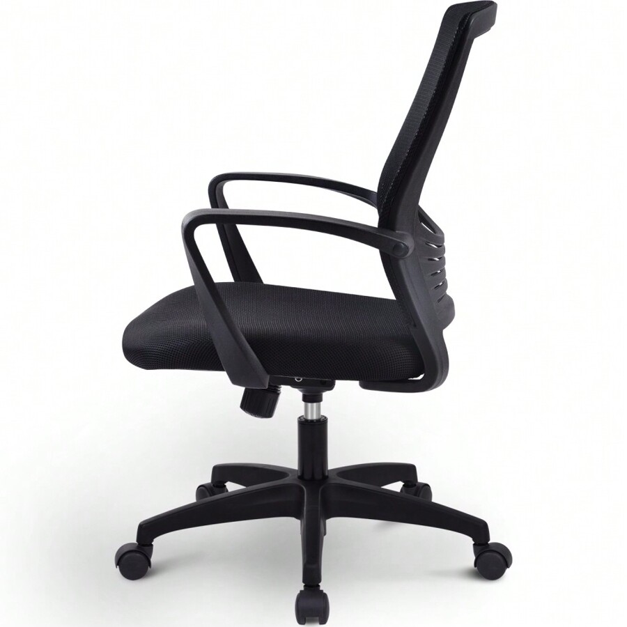 Mesh Computer Office Chair Mid Back Swivel Desk Chair With Height