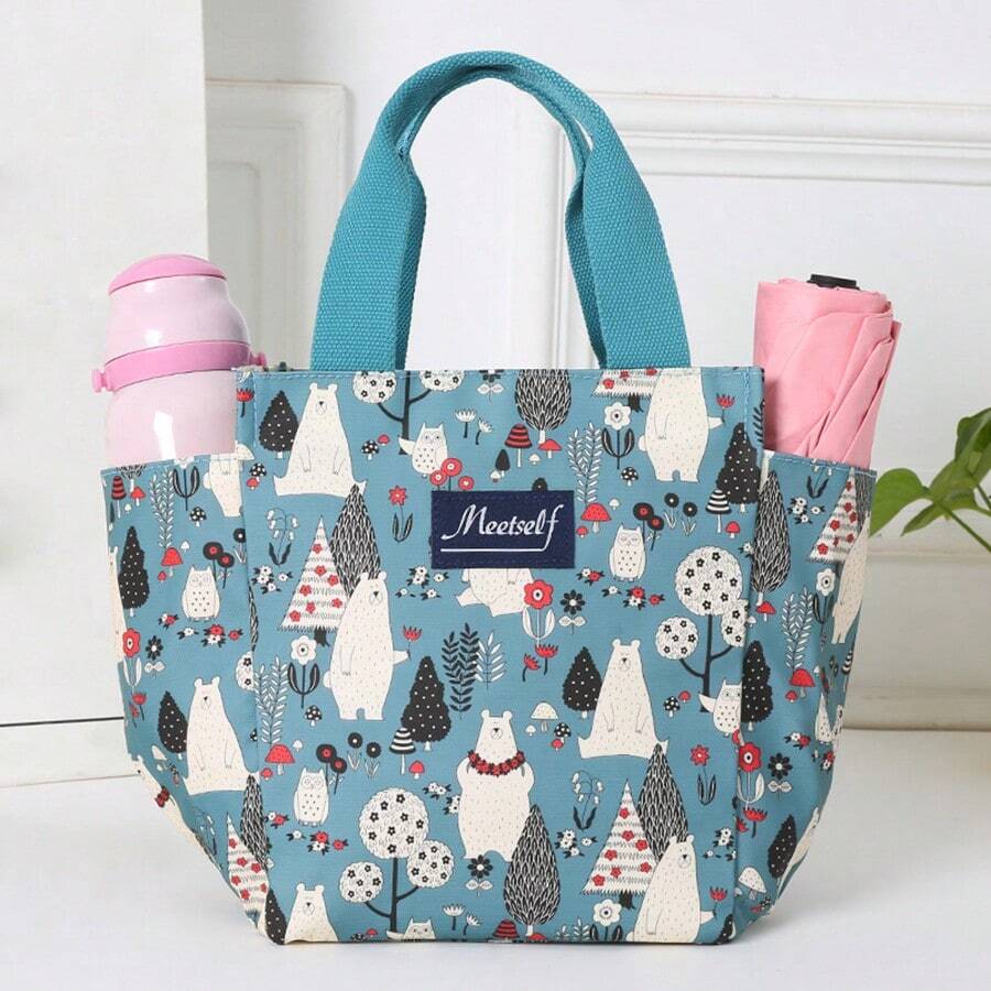 meetself Fashionable Large Capacity Animal Print Waterproof Women's Handbag, Portable Zipper Tote Bag For Daily Shopping And Moms - Multicolor - View 1