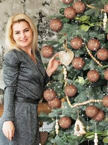 12 quả bóng trang trí Giáng sinh, 3,15in (8cm) chống vỡ dùng trang trí Giáng sinh, bóng cây thông Noel, tiệc cưới, trang trí ngày lễ, để bàn, trang trí cây thông nhỏ (Màu sâm panh) - Rượu sâm banh - Xem 7