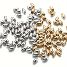 100pcs Oval Spacer Beads, ABS Plastic CCB Loose Beads For DIY Necklaces, Bracelets, Jewelry, Crafts, Components - Multicolor - View 6