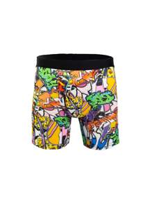 Men 5pcs Cartoon Graphic Boxer Brief Trunks - Multicolor - View 8