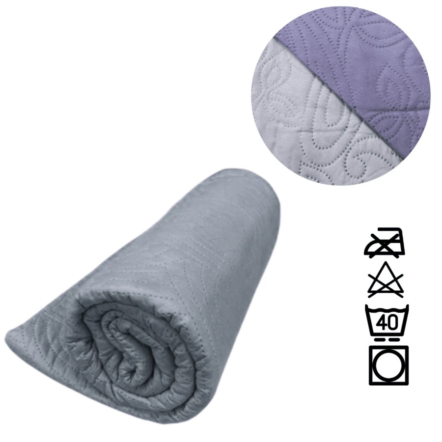 EDREDON LIGERO DOBLE VISTA KING SIZE CAPITONADO. - Gris - Ver 1