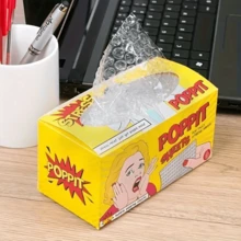 1 Box Stress Relief Bubble Wrap Toy, Bubble Wrap Tissue Paper, 20pcs Office Tissue Paper, Squeeze & Pop For Stress Relief