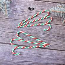 Bastones de caramelo de Navidad de acrílico - Adornos para árbol de Navidad, diseño de bastón de caramelo retorcido, para decoración navideña y de Año Nuevo