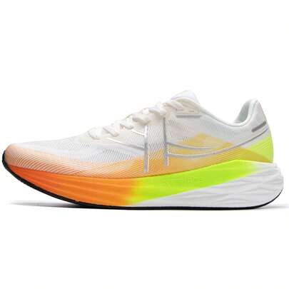 XTEP Accelerate 5.0 跑步鞋、休闲运动鞋 976219110003 香草白/熔岩橙/霓虹柠檬绿