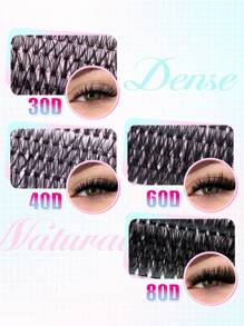 800 piezas Racimos de pestañas individuales de alta capacidad 30D+40D+60D+80D 9-16 mm Racimos de pestañas DIY Extra Gruesos y Naturales, Densos, Ultra Suaves y Súper Ligeros Postizos Individuales Segmentados Extensión de Pestañas Kit para Uso Propio en el Hogar o Fuera de Casa para Vida Diaria, Boda, Citas, Fiestas, Festivales de Música y Halloween