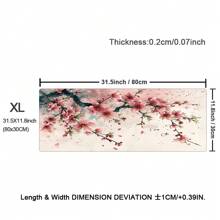 樱花樱花鼠标垫游戏 XL 家用新款粉色花朵高清鼠标垫 XXL 键盘垫防滑办公室地毯笔记本电脑鼠标垫 - 彩色 - 查看 11