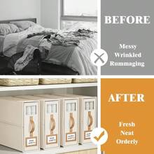 1 Set Of Foldable Bed Sheet Organizer And Storage, Linen Wardrobe Organizer With Leather Handle, Bed Sheet Folding Bedding Storage Box, And Pillow Cube Organizer Bedroom, Organizer, Home Storage, For White T-Shirt Women, Black Pants Women, Ladies Winter Clothes, Dress, Winter Clothes For Ladies, Elegant Woman Dresses, White Shirt For Ladies, Long Sleeve, White Jumpsuit For Women, Spring Dresses For Women, Spring Outfits For Women, Spring, Spring Clothes, Minimalist, Summer Tops Storage