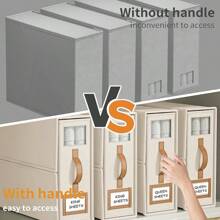 1 Set Of Foldable Bed Sheet Organizer And Storage, Linen Wardrobe Organizer With Leather Handle, Bed Sheet Folding Bedding Storage Box, And Pillow Cube Organizer Bedroom, Organizer, Home Storage, For White T-Shirt Women, Black Pants Women, Ladies Winter Clothes, Dress, Winter Clothes For Ladies, Elegant Woman Dresses, White Shirt For Ladies, Long Sleeve, White Jumpsuit For Women, Spring Dresses For Women, Spring Outfits For Women, Spring, Spring Clothes, Minimalist, Summer Tops Storage