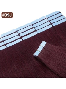 Tape In Hair Extensions Human Hair 20pcs/Pack Remy Straight Invisible Tape Adhensive Hair Extensions Suitable For All People